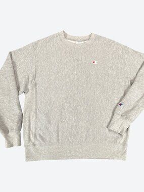 Champion Reverse Weave Crewneck Sweatshirt Men's Large Heather Gray